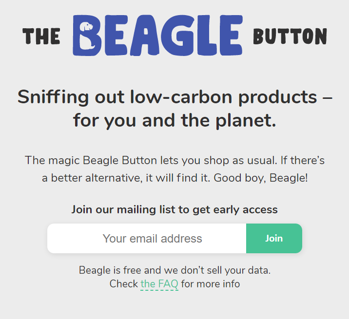 Beagle early-access onboarding page